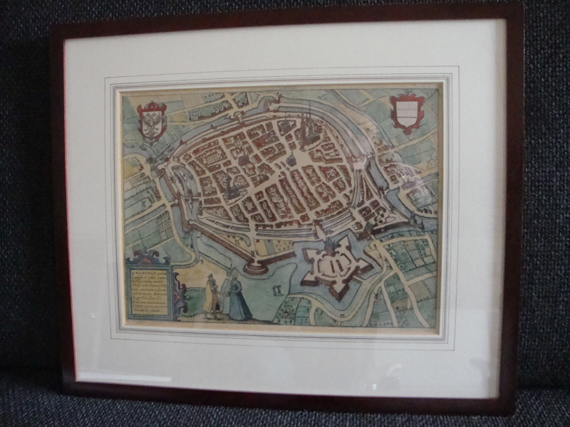 32. Antieke kopergravure plattegrond stad Groningen